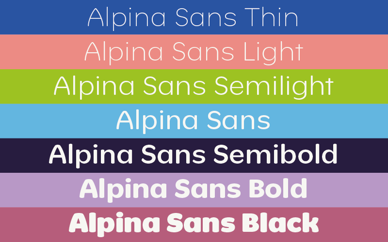 Alpina: Custom letters for a familiar Colombian brand